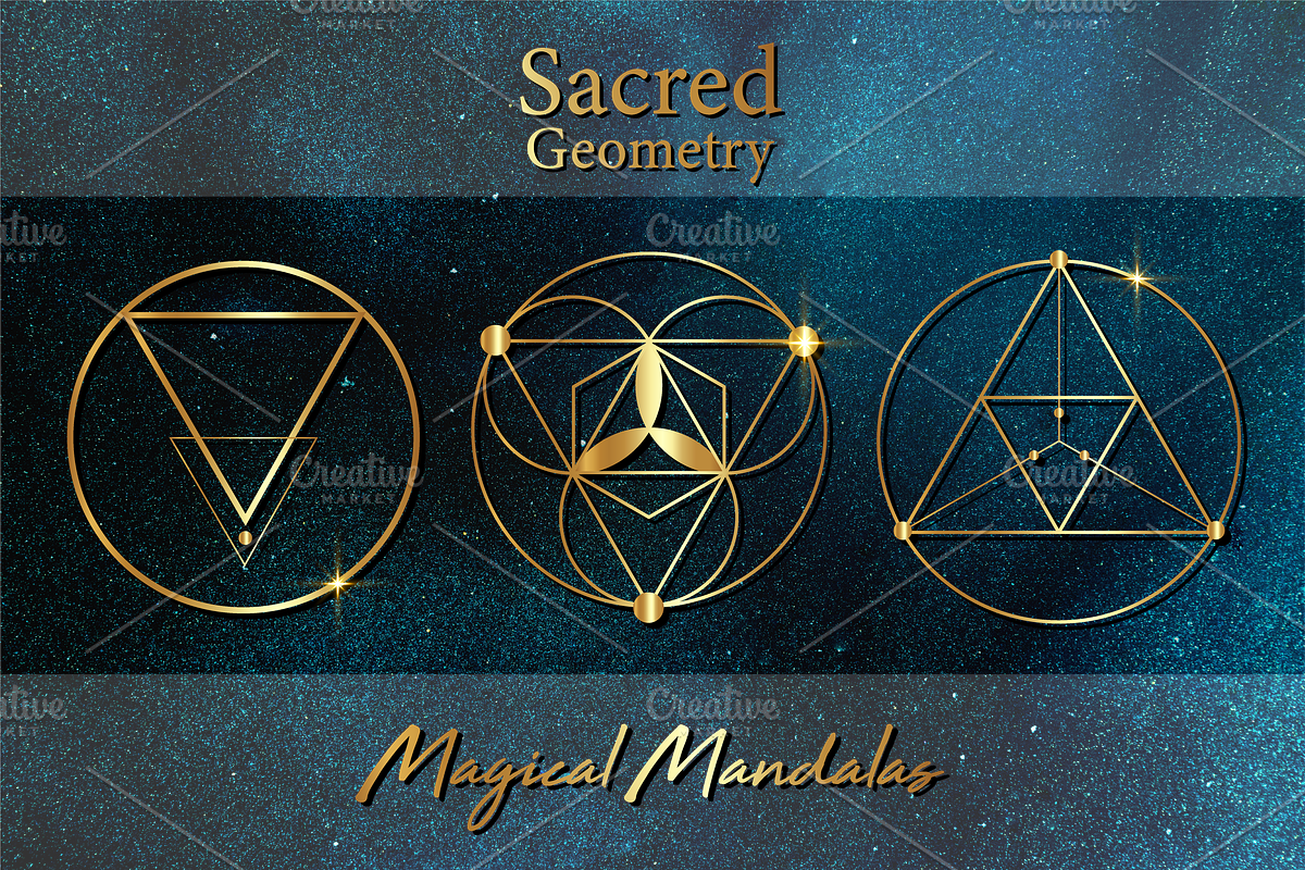 Sacred Geometry Gold Magic Mandalas, an Object Graphic by GraphicRedStudio (Photo 3 of 7)