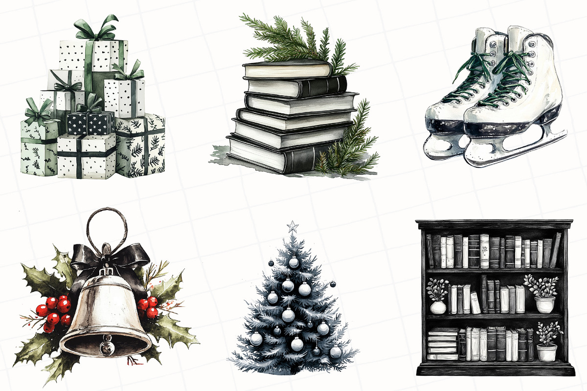 Black and White Holidays Clipart, an Illustration by OK Design (Photo 4 of 5)