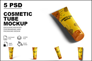 Cosmetic Tube Mockup, a Product Mockup by mockupbuys