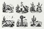 Desert Scenes Line Art Graphics, a Decorative Illustration by DENIDigitalArtSudio (Thumbnail 7 of 10)