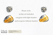 Watercolor gemstone clipart, an Illustration by Ksenia Shmakova (Thumbnail 8 of 13)