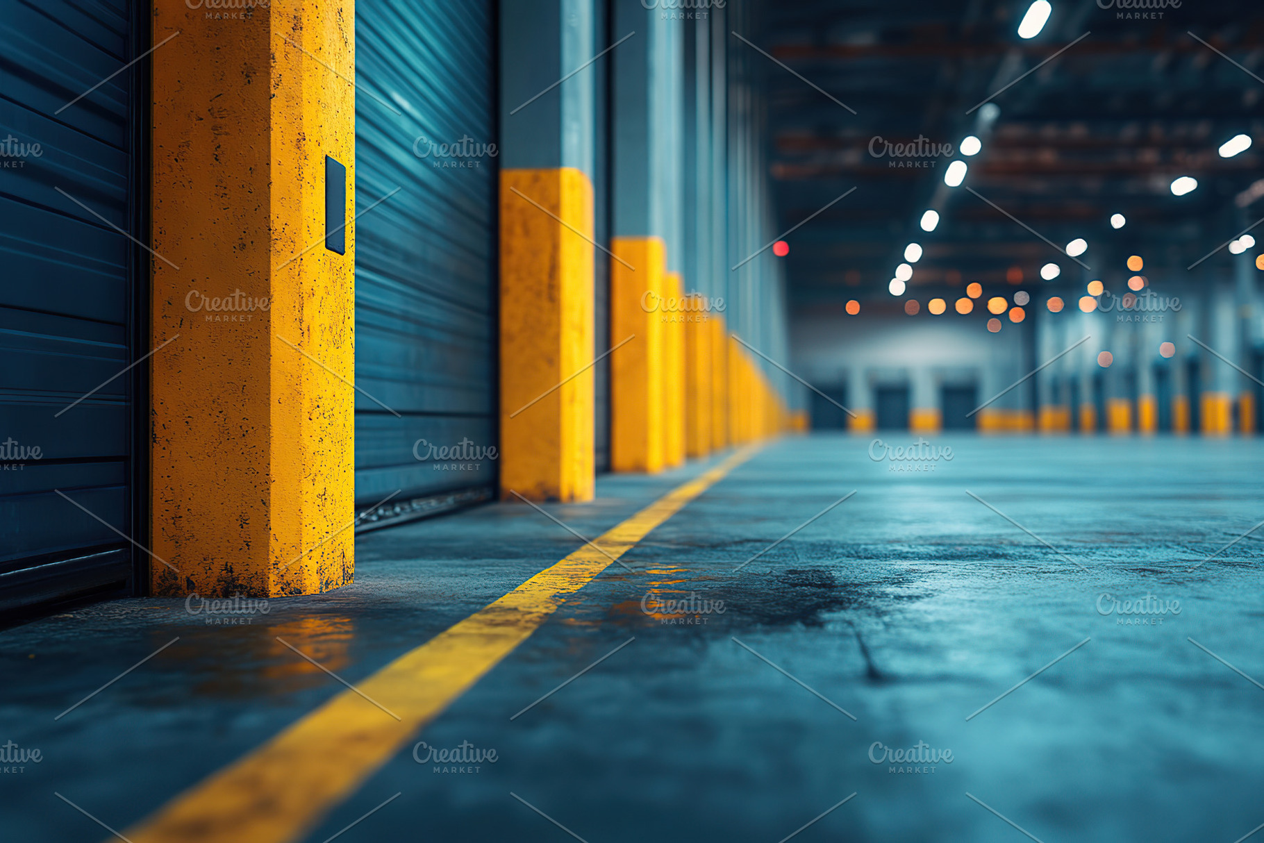 Modern building of factory warehouse, an Architecture Photo by AlyaAnd