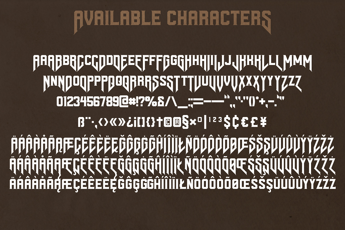 Asgaard layered label font preview 2