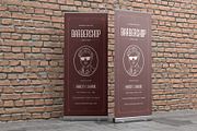Brown Vintage Barbershop Banner, a Stationery Template by Neermana (Thumbnail 4 of 4)