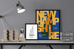 USA State Maps Posters 3 Styles 1