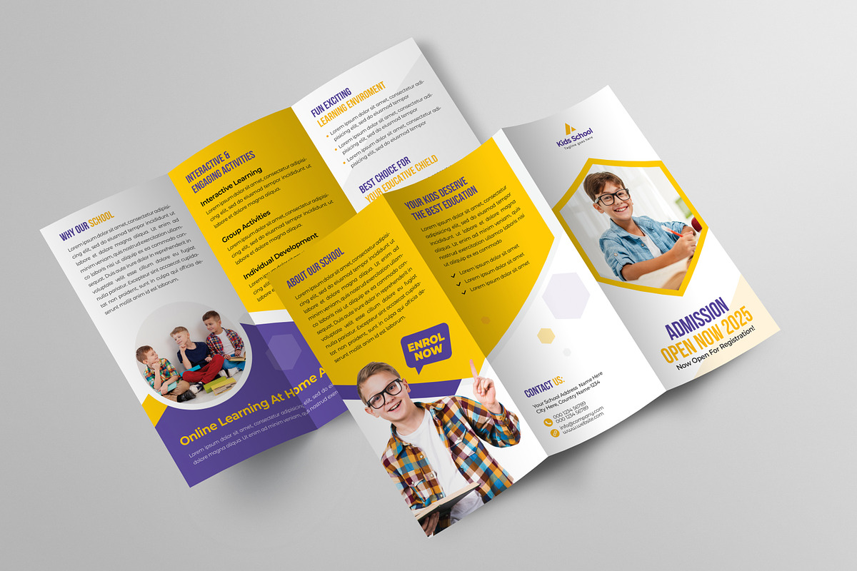 School Education Trifold Brochure, a Brochure Template by DesignOriel (Photo 2 of 3)