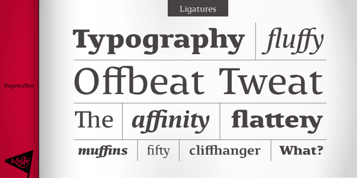 Pagewalker, a Serif Font by Kostic Type Foundry (Photo 1 of 10)