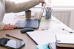 Laptop work freelance lifestyle manager office, a Person Photo by Photo Drive Studio