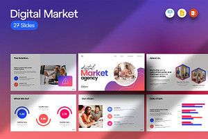Digital Market Agency Presentation, a Presentation Template by Creatiya Type