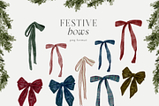 Christmas holiday graphics bows, an Object Graphic by Grace Noboa Illustrations (Thumbnail 12 of 15)