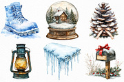 Chilly Christmas Day Clipart, an Illustration by Craft Nest (Thumbnail 5 of 6)
