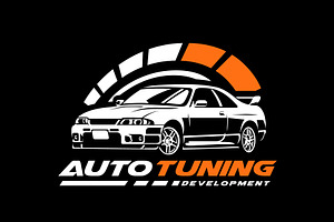 Auto Tuning Car Racing Dev Logo