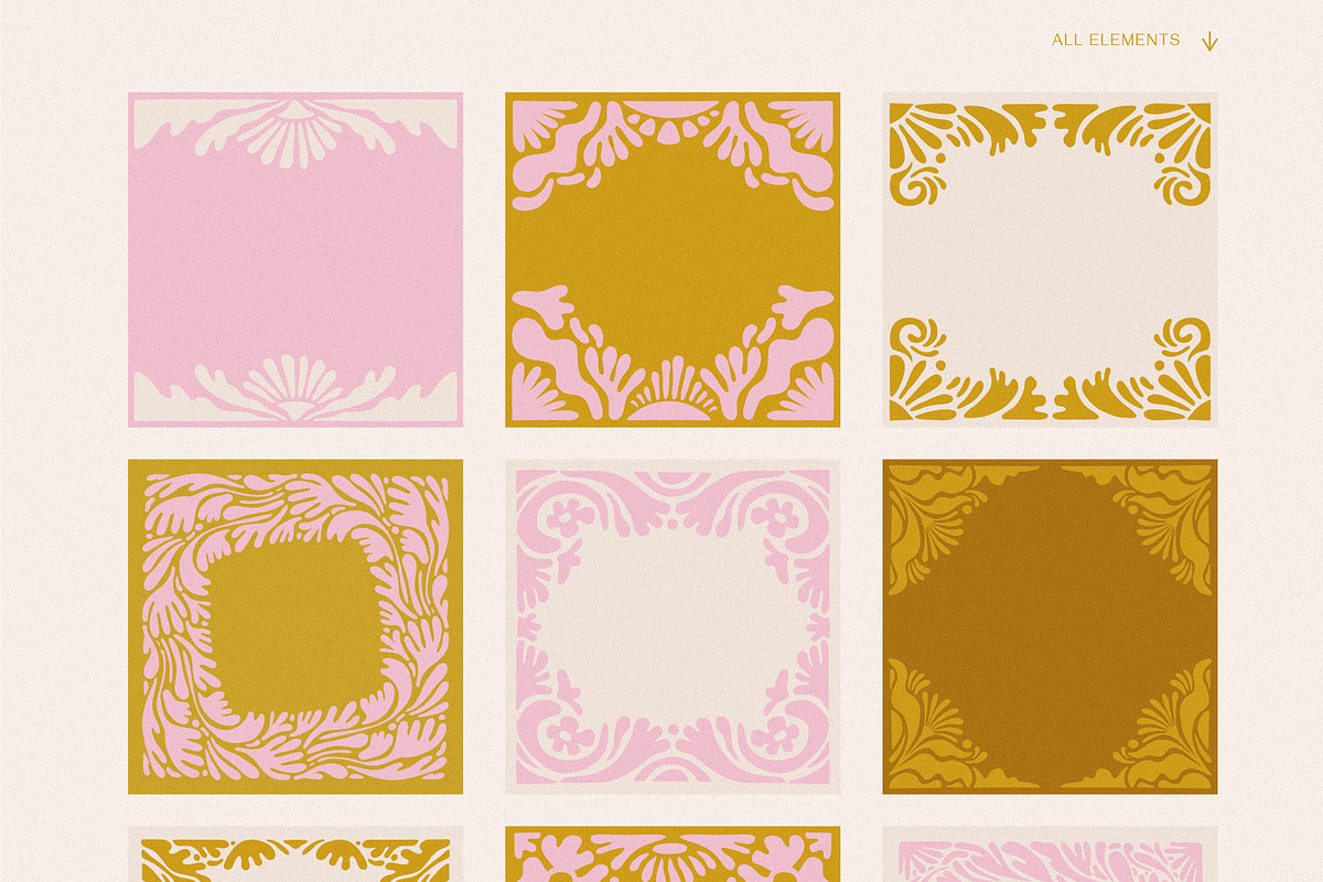 Groovy flowers - vector elements, a Background Graphic by venimo (Photo 6 of 6)