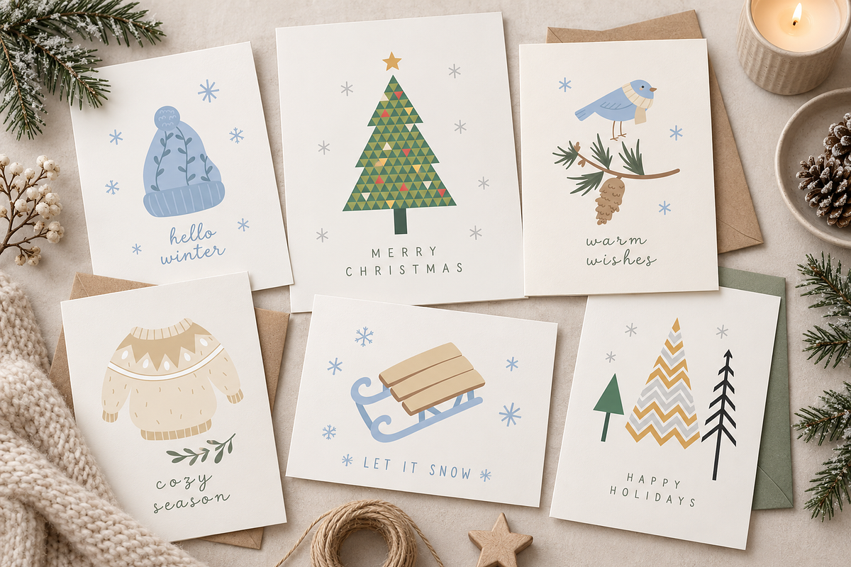Scandinavian Xmas 100% Hand Drawn, a Seasonal Illustration by Anna Studio (Photo 2 of 11)