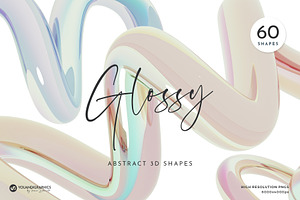 Glossy Abstract 3D Rendered Shapes