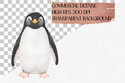 Watercolor Penguin Clipart Set, an Animal Illustration by CropUp Creative (Thumbnail 4 of 4)
