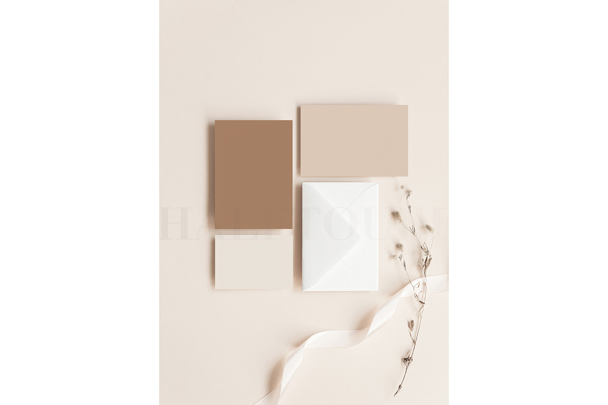 Wedding Card Set Mockup, a Mockup by HALFTOUNE (Photo 2 of 5)