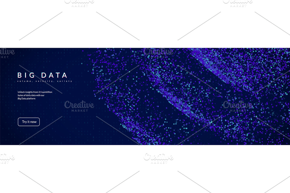 Big Data Flow Abstract Background, a Technology Illustration by Holo Art