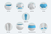 5 3D Sports Leggings and Top Mockups, a Shirt Mockup by Grow Design Craft Studio (Thumbnail 3 of 7)
