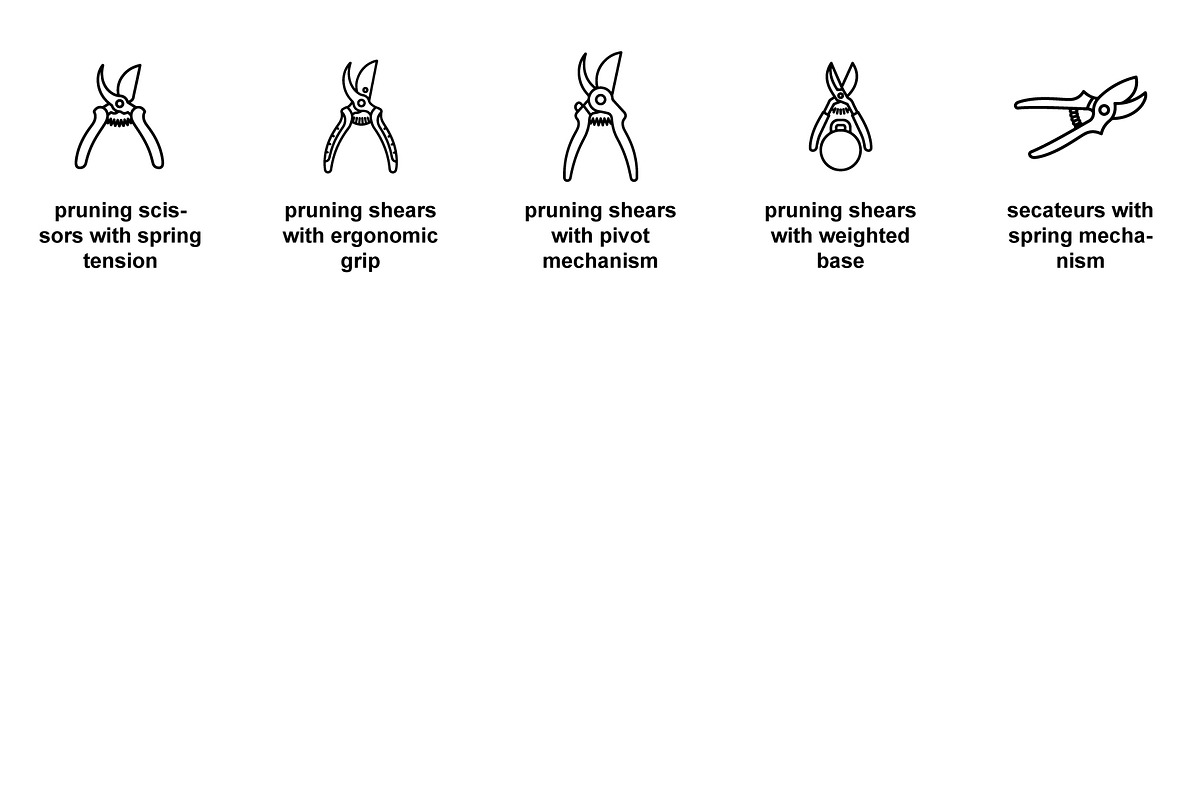 Pruning and grafting tools Icon Set, an Outline Icon by Nurlan's shop (Photo 6 of 6)