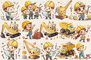 Watercolor Construction Sublimation, an Illustration by Wow Magic (Thumbnail 2 of 2)