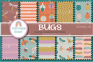 Bugs Clipart And Paper Set