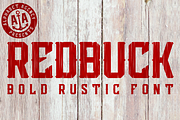 Redbuck Font, a Font by Alphabet Agency (Thumbnail 1 of 5)