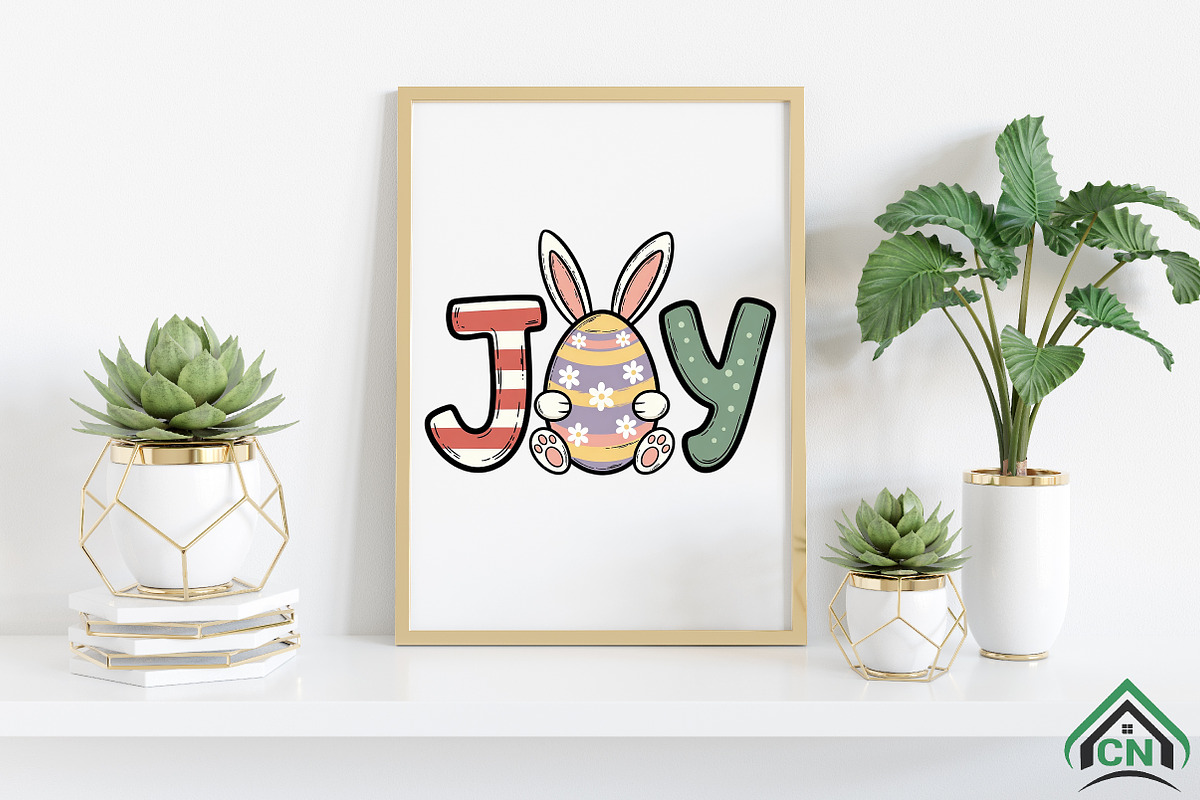 JOY Easter Bunny Egg Png, an Illustration by Craft Nest (Photo 3 of 4)