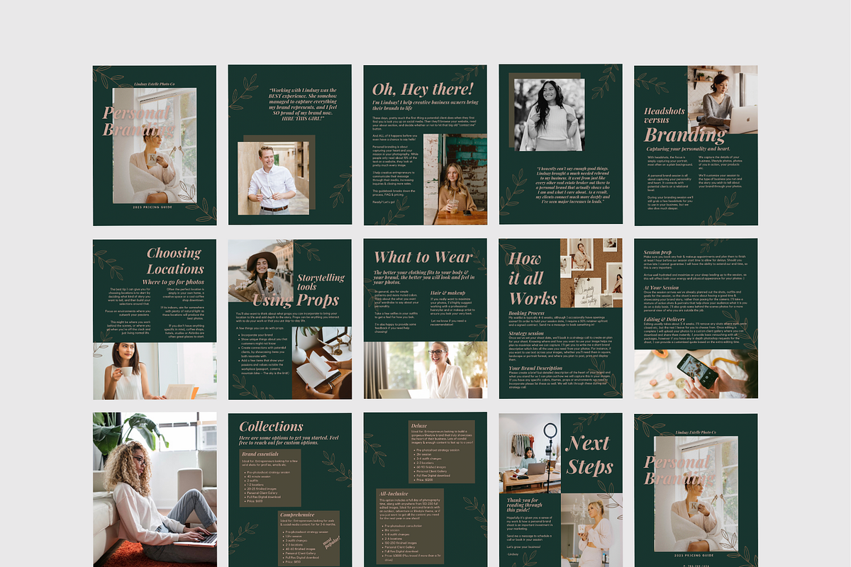 TEAL Personal Brand Photos Guide, a Magazine Template by Signature Edits (Photo 4 of 20)