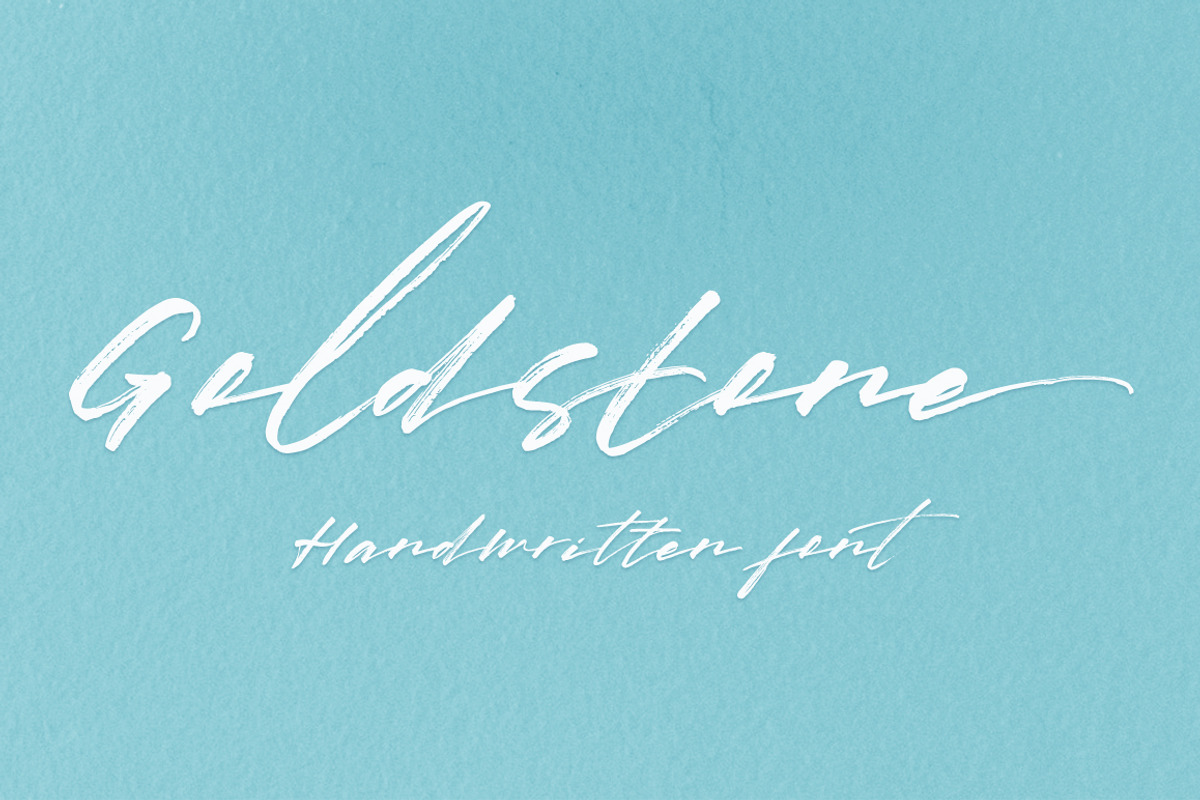 Goldstone brush font, a Script Font by Franstudio (Photo 1 of 6)