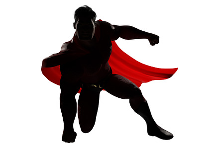 Superhero Landing on White, a Characters & Person 3D Model by Malchev