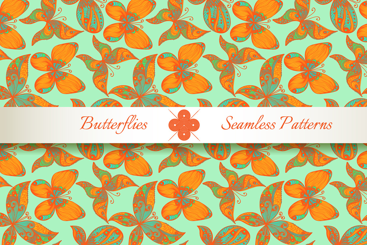 Butterflies seamless patterns, a Pattern Graphic by Patternalized (Photo 5 of 5)