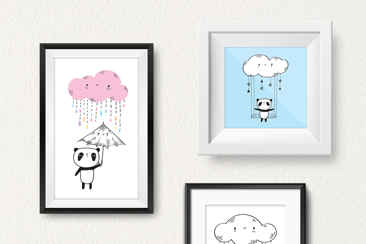 Cute pandas, an Animal Illustration by Tkoko vectors & patterns (Photo 4 of 8)