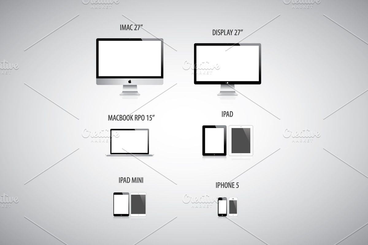 Electronic devices - vector set preview 2