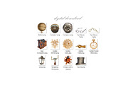 Steampunk Clipart Set, an Illustration by Secret Helper (Thumbnail 7 of 7)