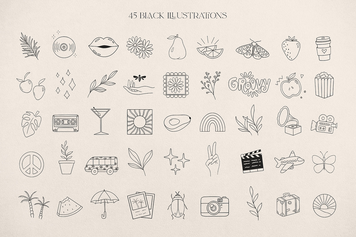 Retro logo elements & templates, a Branding & Logo Template by Michèle Kae (Photo 5 of 10)