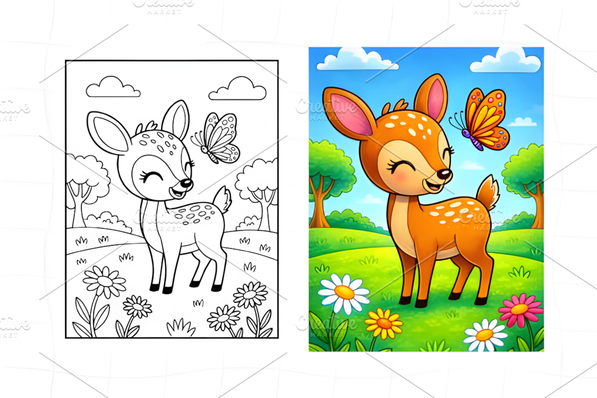 Cute Jungle Animals Coloring Book, an Animal Illustration by Ink Gallery (Photo 5 of 8)