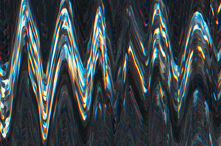 Damaged display digital distortion wave artifact