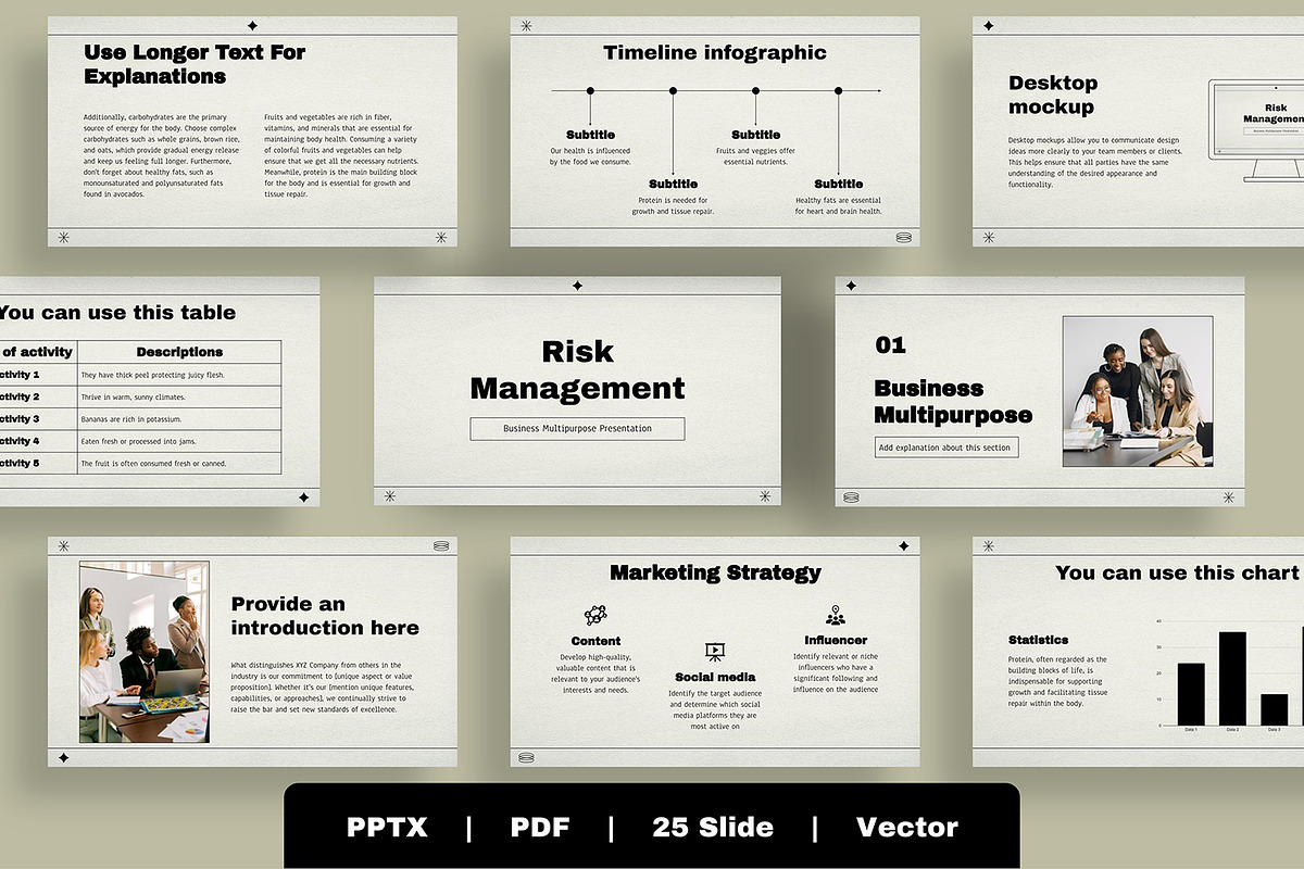 Risk Management Business PowerPoint, a Presentation Template by BumbleGraph Studio (Photo 1 of 3)