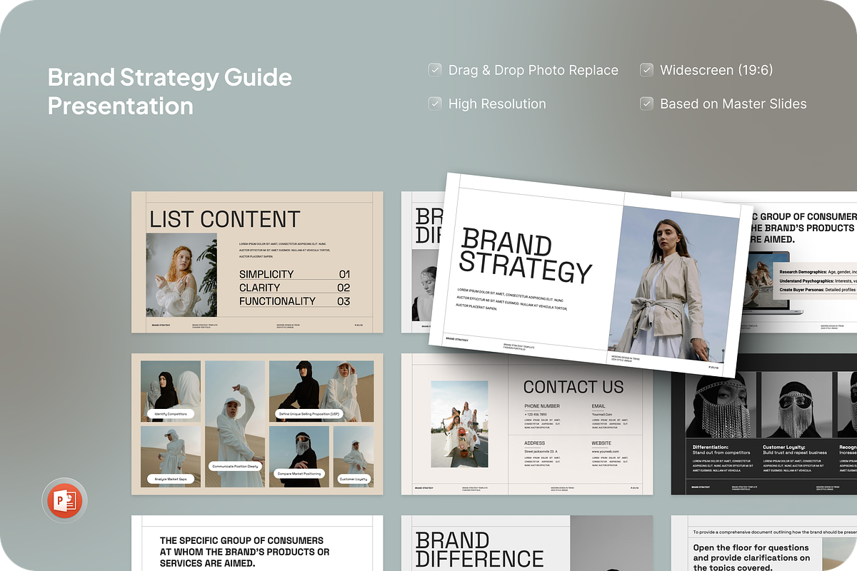 Brand Strategy Guide PowerPoint, a Presentation Template by SquidPixey (Photo 1 of 7)