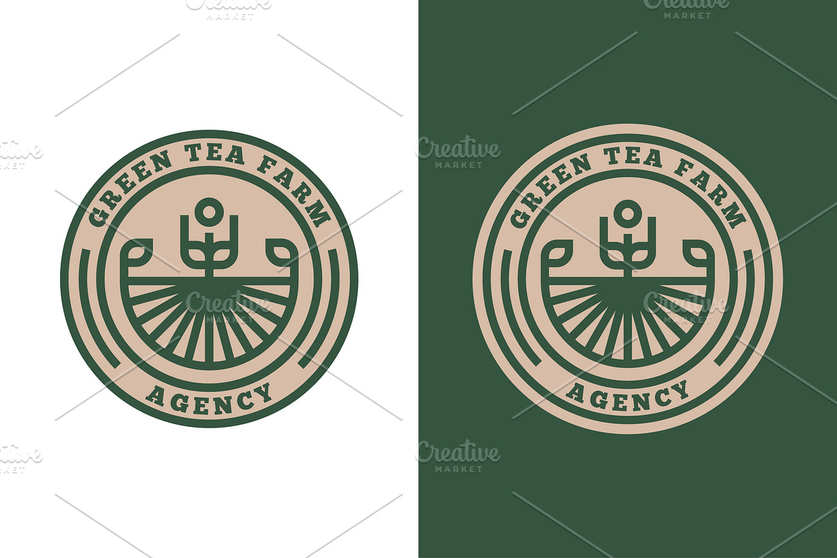 Green Tea Farm Logo Design Template, a Branding & Logo Template by Morvana Crew
