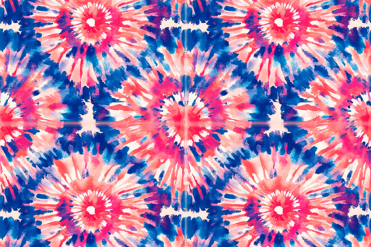 Tie dye shibori watercolor patterns, a Pattern Graphic by SketchArtStudio (Photo 2 of 14)