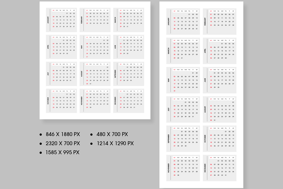 2026 Calendar for Modern Planning, a Stationery Template by MightyDesign (Photo 3 of 6)