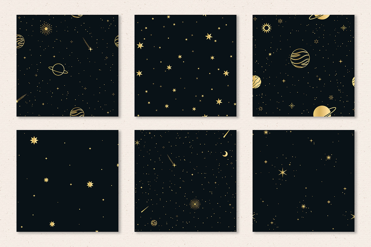 Celestial Seamless Patterns, a Pattern Graphic by Megs Lang (Photo 8 of 10)