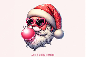 Retro Santa Christmas Blowing, an Illustration by SharpMarketplace