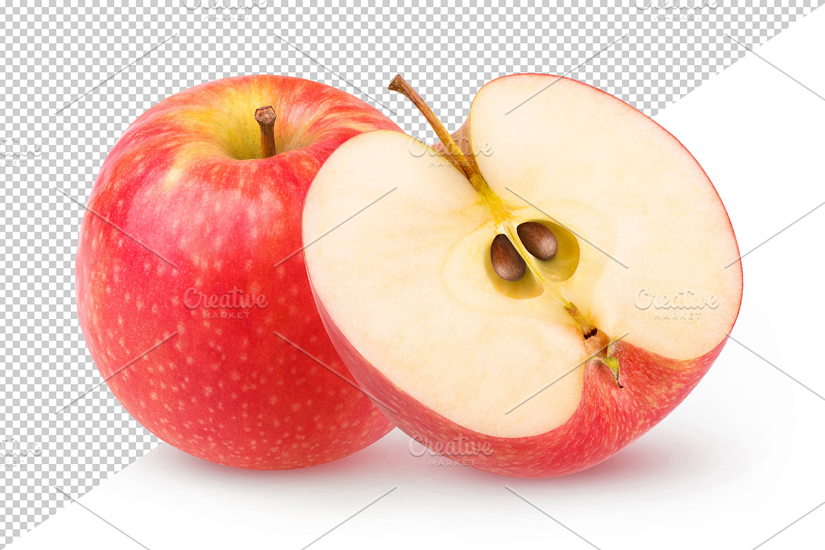 Cut red apples, an Object Graphic by Fruits+Veggies (Photo 5 of 6)