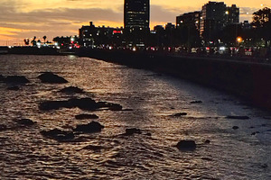 Urban skyline at dusk, montevideo city, uruguay, an Architecture Photo by DanFLCreativo