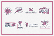Vintage Flower Logos + extras, a Templates & Theme by Justin Achammer (Thumbnail 3 of 10)