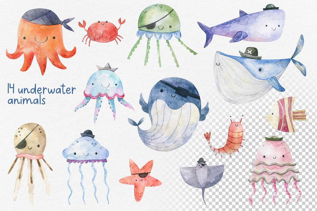 Under the sea. Watercolor Collection, an Animal Illustration by the_myro (Photo 2 of 7)