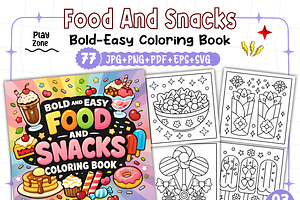 Bold and Easy Food Snacks, a Food Illustration by Ink Gallery